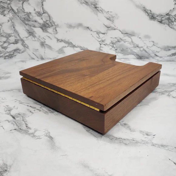 Desktop Organizer Solid Walnut Vintage - Picture 6 of 10